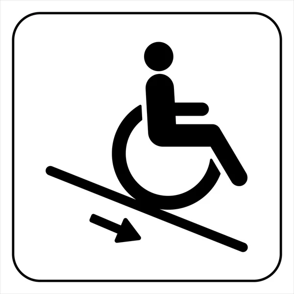 Lift disabled icon — Stock Vector