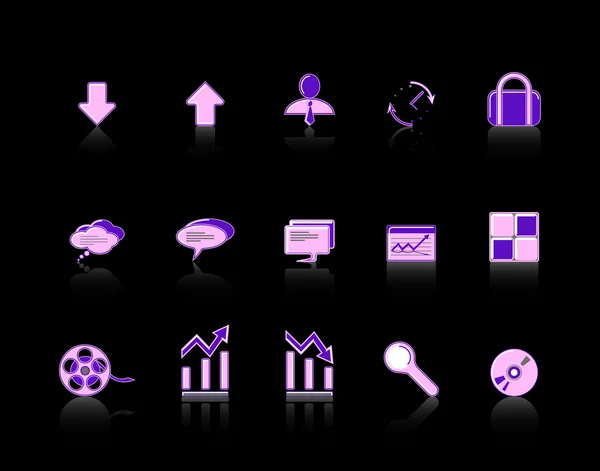 Purple Web Site & Internet icons — 图库矢量图片