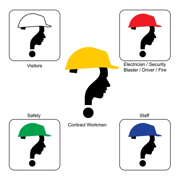Safety Helmet - Construction Site — Stock Vector