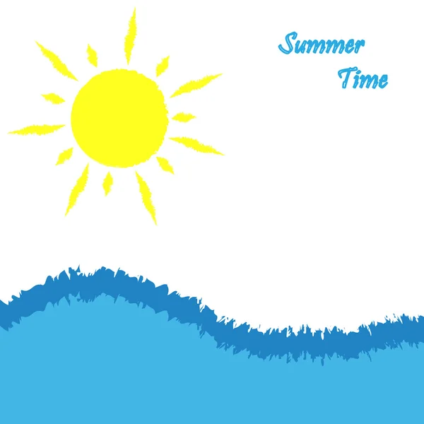 Illustration zur Sommerzeit — Stockvektor