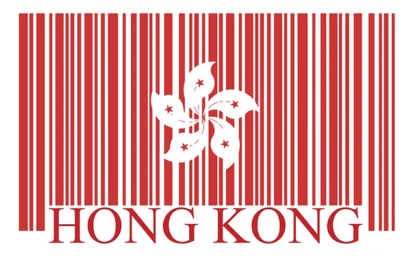 Hong Kong barcode flag — Stock Vector