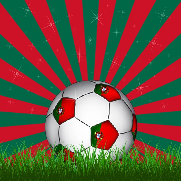 Portugalsko fotbalový míč — Stockový vektor