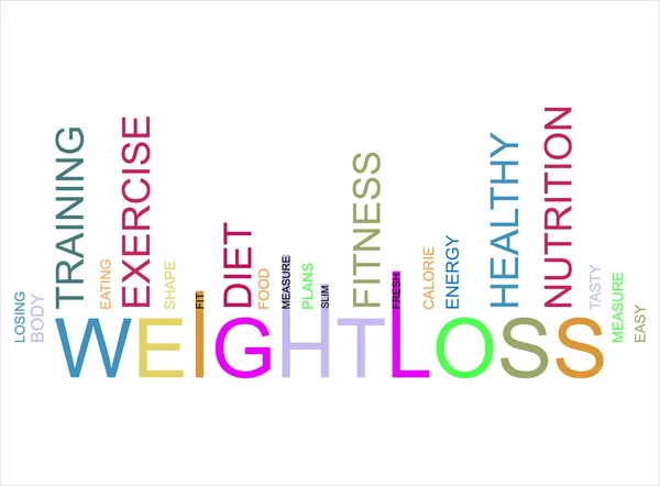 Code à barres texte Weightloss — Image vectorielle