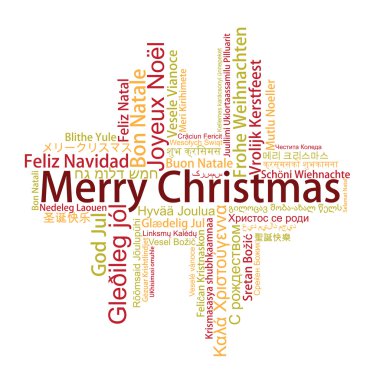 Merry christmas etiket bulutu