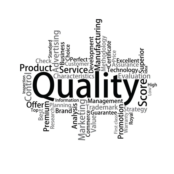 Quality Tag Cloud — Stock Vector