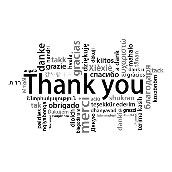 Thank You tag cloud — Stock Vector