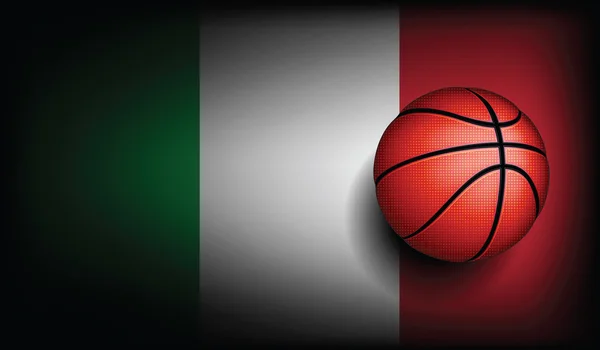 Pallone da basket italiano — Vettoriale Stock