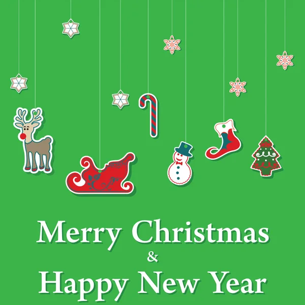Merry Christmas sticker set — Stock Vector