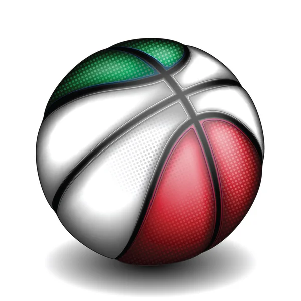 Balle de basket italienne — Image vectorielle