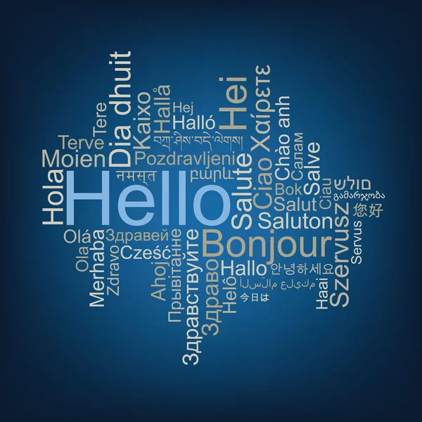 Hello Tag Cloud — Stock Vector