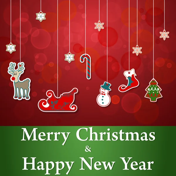 Merry christmas sticker — Stockvector