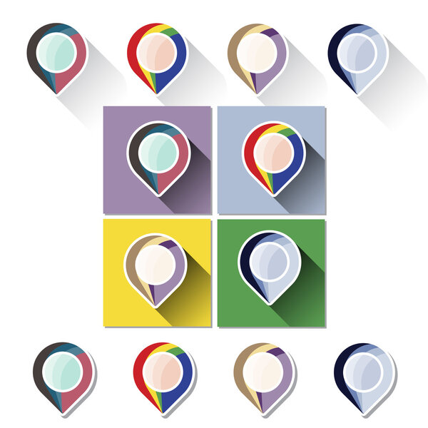 Красочные навигационные маркеры
