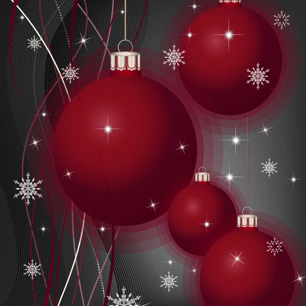 Elegante decoratie kerstballen — Stockvector