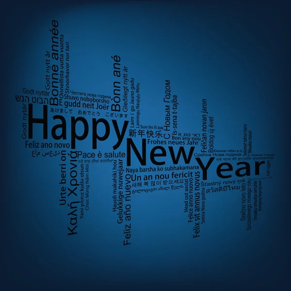 Happy New Year Tag Cloud — Stock Vector