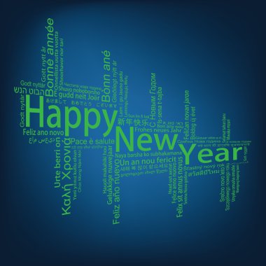 mutlu yeni yıl etiketi