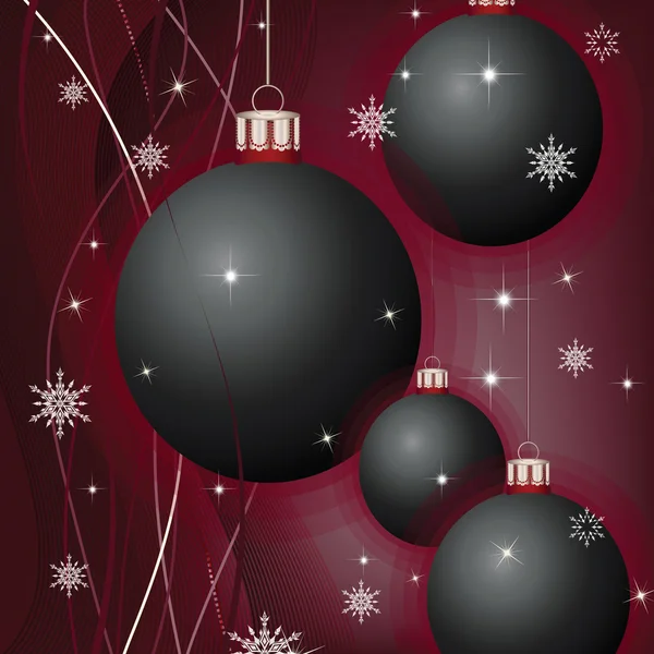 Elegante decoratie kerstballen — Stockvector