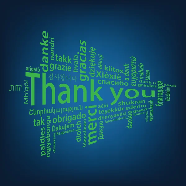 Thank You tag cloud — Stock Vector