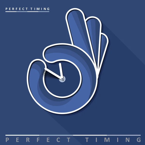 Perfektes Timing — Stockvektor