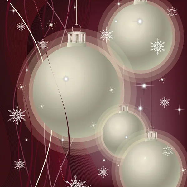 エレガントなクリスマス デコレーション ボール — ストックベクタ