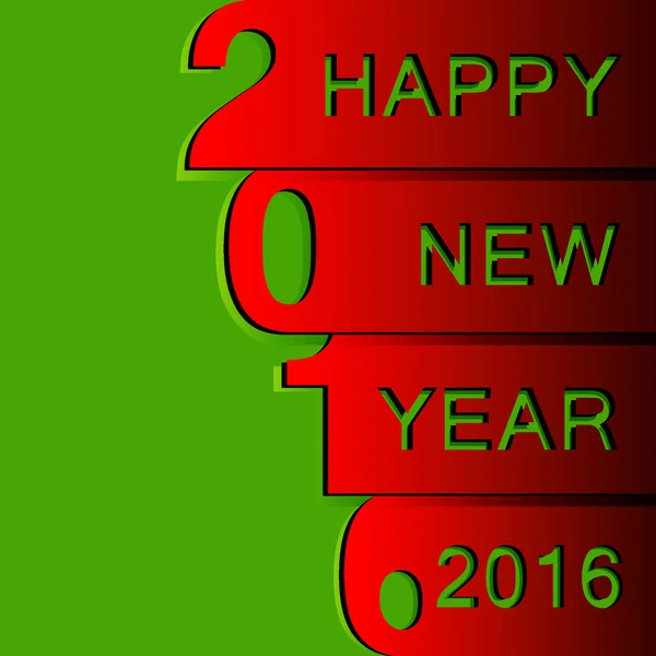 Szczęśliwego nowego roku 2016 projekt powitanie karta — Wektor stockowy