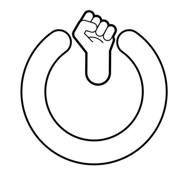 Power fist gomb — Stock Vector