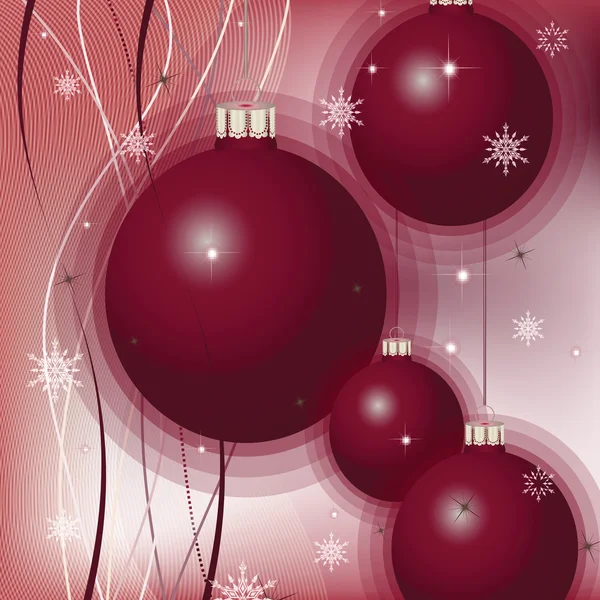 Elegante decoratie kerstballen — Stockvector