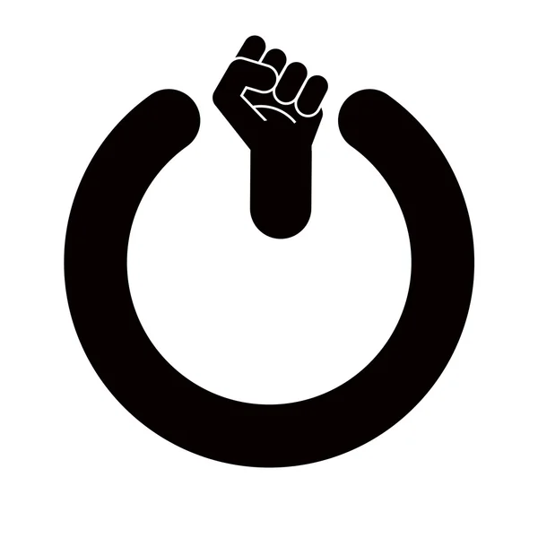 Кнопка Power Fist — стоковый вектор