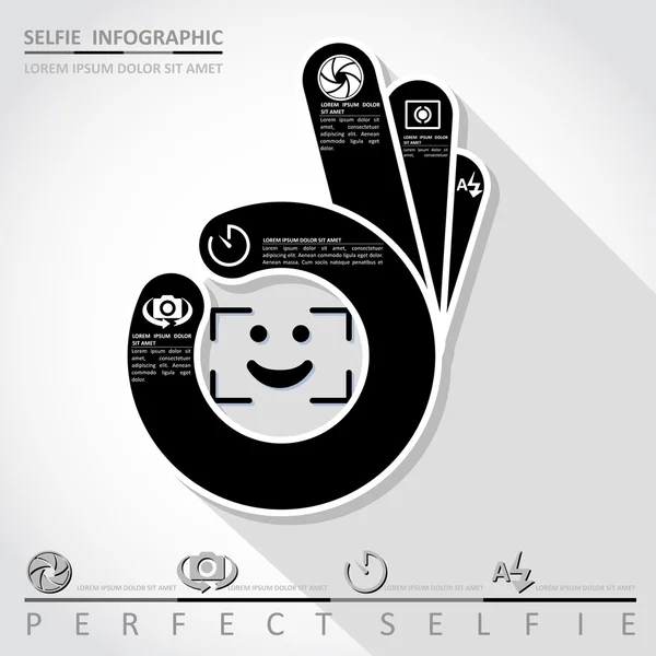 Perfect selfi camera infographic — Stock Vector