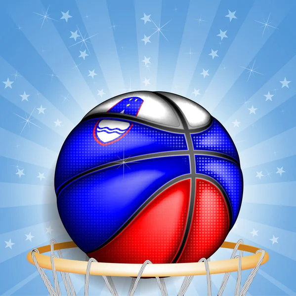 Slovenian basket ball — Stock Vector