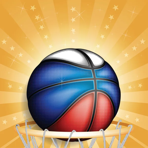 Balle de basket russe — Image vectorielle