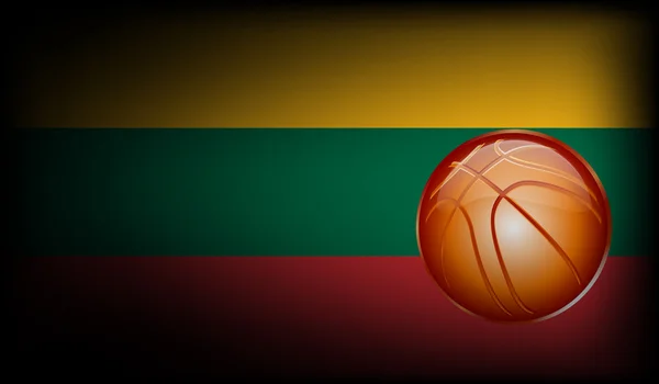 Balón de basket lituano — Vector de stock