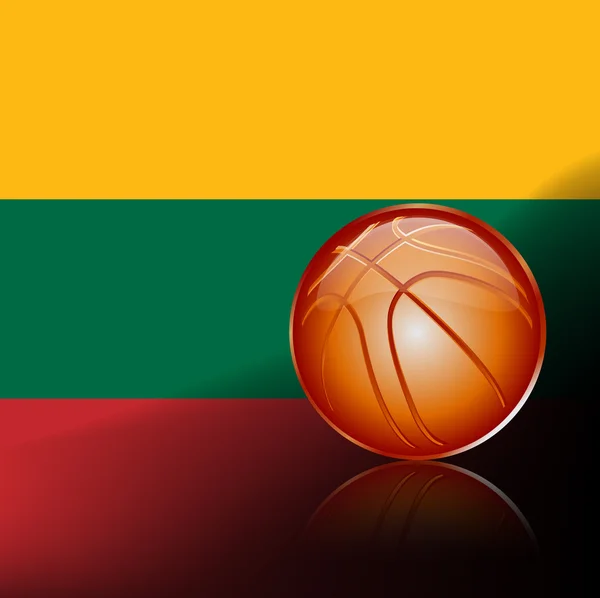 Lithuanians basket ball — Stock Vector