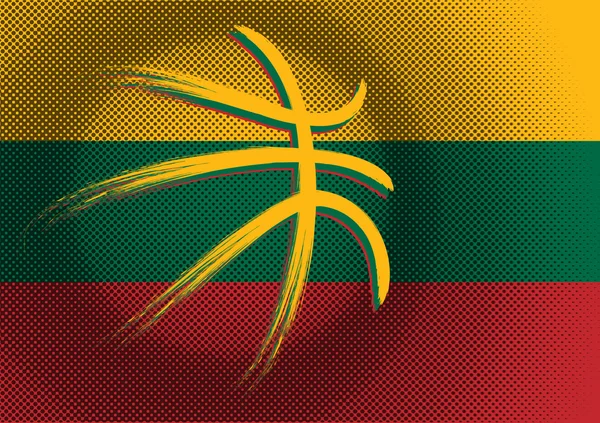 Pallone da basket lituani — Vettoriale Stock