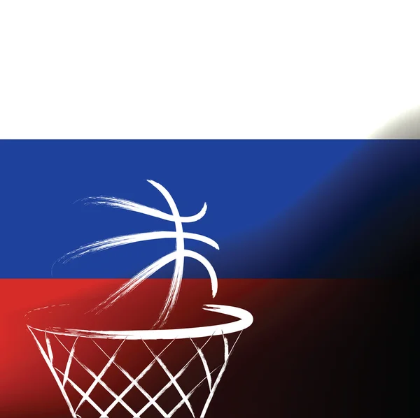 Orosz kosárlabda — Stock Vector