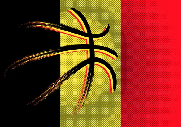 Belgian basketball icon — Stock Vector