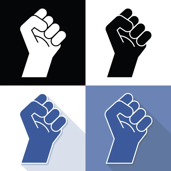 Power fist buttons set — Stock Vector