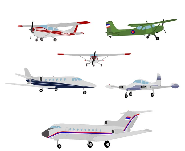 Vliegtuigen illustratie — Stockvector