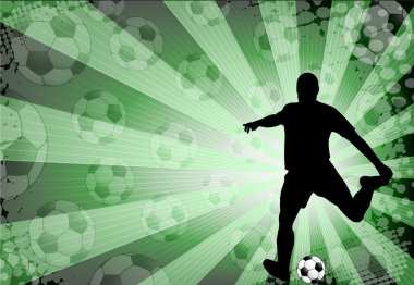 futbolcu arka plan üzerinde
