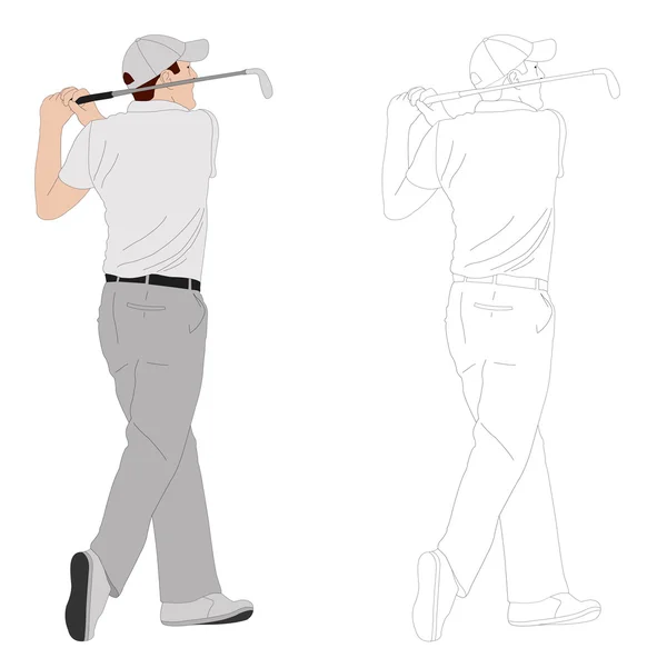 高尔夫球手图 2 — 图库矢量图片