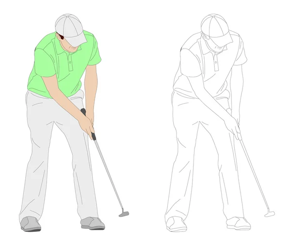 Golfista ilustración 3 — Archivo Imágenes Vectoriales