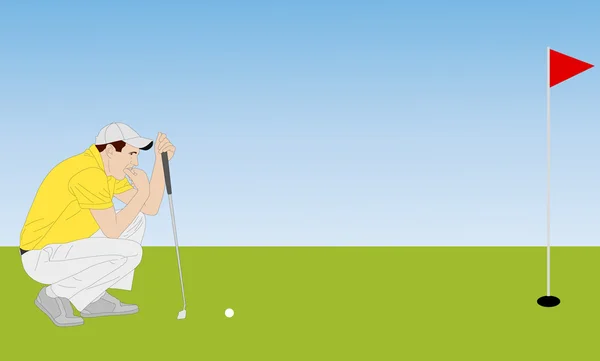 Illustrazione golfista 4 — Vettoriale Stock