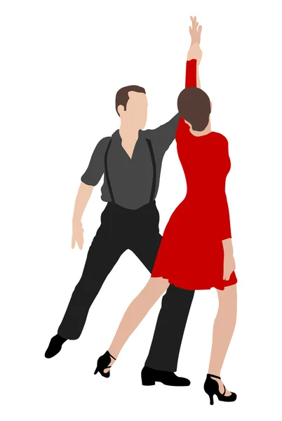 Tango tanečníci ilustrace 3 — Stockový vektor