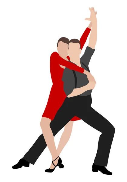 Tango dancers illustration 4 — Stock Vector