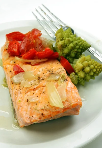 Salmone al vapore — Foto Stock