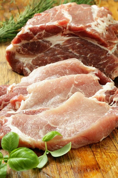 Rohes Schweinefleisch — Stockfoto