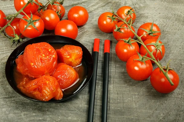 Canned tomatoes — Stock Photo, Image