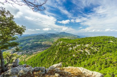 Güzel manzarasına Sierra de Tramuntana, Mallorca, İspanya