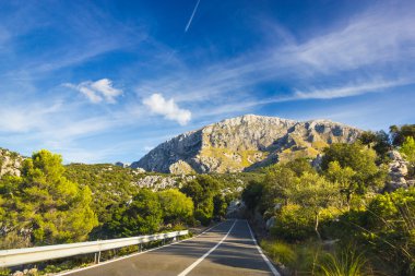 Güzel manzarasına Sierra de Tramuntana, Mallorca, İspanya