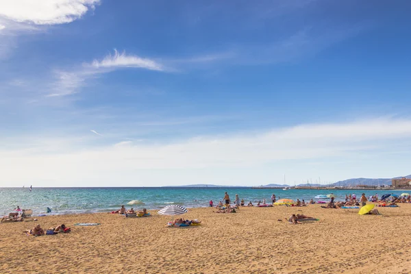 Όμορφη θέα της Platja ντε Πάλμα ντε Μαγιόρκα, Baleares, Ισπανία — Φωτογραφία Αρχείου