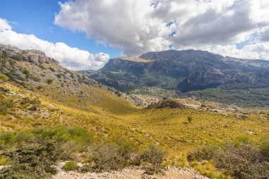 Güzel manzarasına Sierra de Tramuntana, Mallorca, İspanya